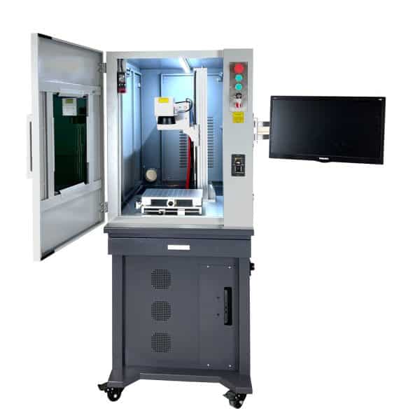 Produktionsfaserlaser-Graviermaschine – offene Tür