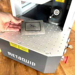 Werkstück einer Faserlasergravurmaschine