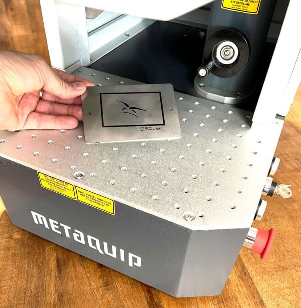Werkstück einer Faserlasergravurmaschine